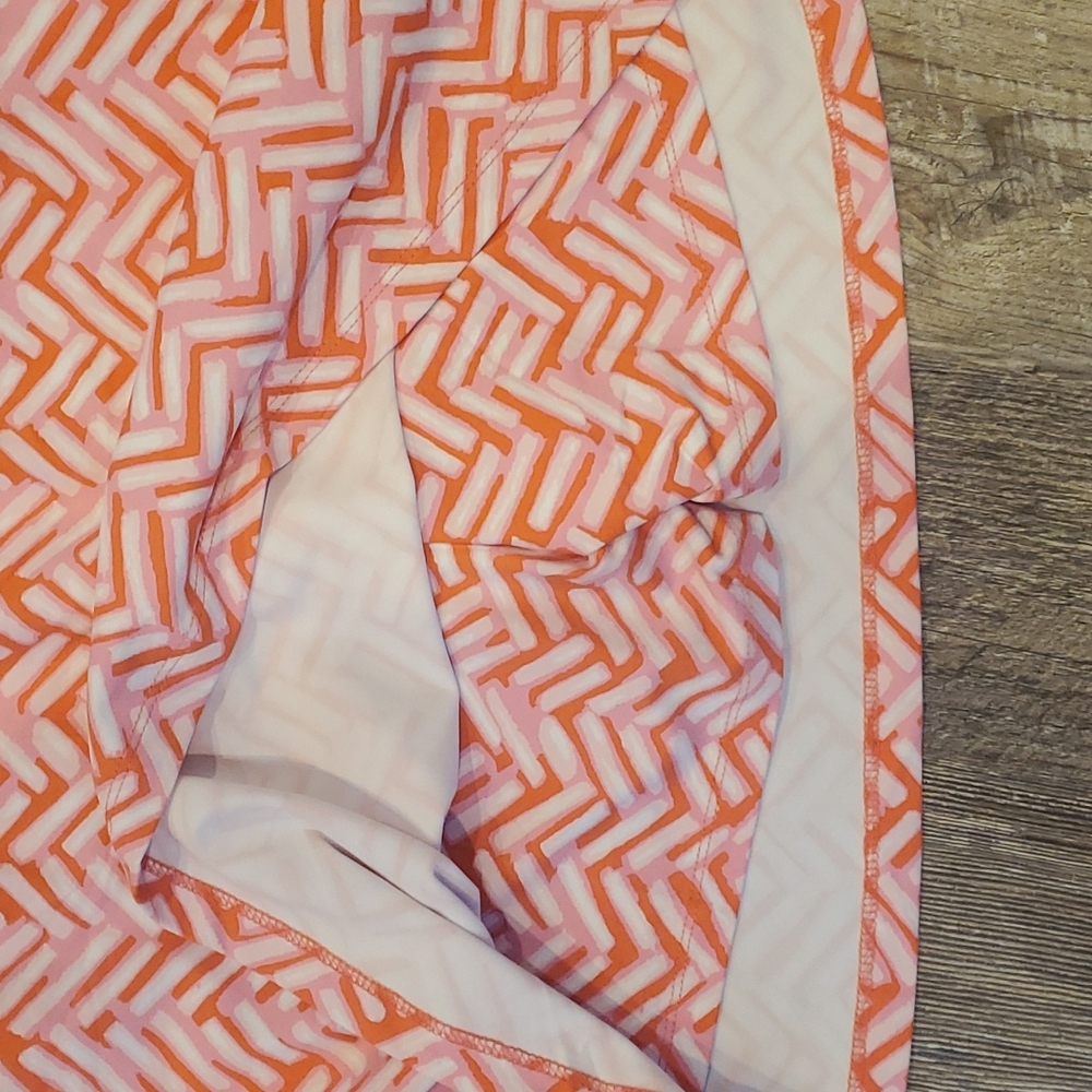 J. McLaughlin skirt athletic orange white women size L - Picture 4 of 7